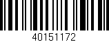 Código de barras (EAN, GTIN, SKU, ISBN): '40151172'