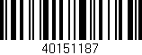 Código de barras (EAN, GTIN, SKU, ISBN): '40151187'