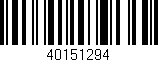 Código de barras (EAN, GTIN, SKU, ISBN): '40151294'