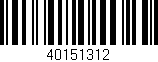 Código de barras (EAN, GTIN, SKU, ISBN): '40151312'