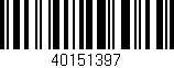 Código de barras (EAN, GTIN, SKU, ISBN): '40151397'