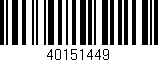 Código de barras (EAN, GTIN, SKU, ISBN): '40151449'