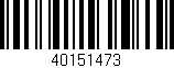 Código de barras (EAN, GTIN, SKU, ISBN): '40151473'