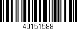 Código de barras (EAN, GTIN, SKU, ISBN): '40151588'