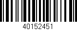 Código de barras (EAN, GTIN, SKU, ISBN): '40152451'