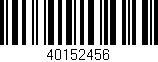 Código de barras (EAN, GTIN, SKU, ISBN): '40152456'