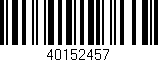 Código de barras (EAN, GTIN, SKU, ISBN): '40152457'