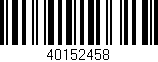 Código de barras (EAN, GTIN, SKU, ISBN): '40152458'