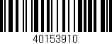 Código de barras (EAN, GTIN, SKU, ISBN): '40153910'