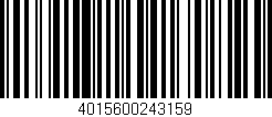 Código de barras (EAN, GTIN, SKU, ISBN): '4015600243159'