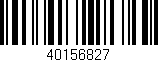Código de barras (EAN, GTIN, SKU, ISBN): '40156827'