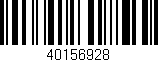 Código de barras (EAN, GTIN, SKU, ISBN): '40156928'