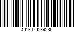 Código de barras (EAN, GTIN, SKU, ISBN): '4016070364368'
