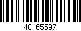 Código de barras (EAN, GTIN, SKU, ISBN): '40165597'