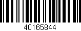 Código de barras (EAN, GTIN, SKU, ISBN): '40165844'