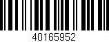 Código de barras (EAN, GTIN, SKU, ISBN): '40165952'