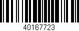 Código de barras (EAN, GTIN, SKU, ISBN): '40167723'