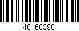 Código de barras (EAN, GTIN, SKU, ISBN): '40168398'