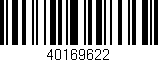 Código de barras (EAN, GTIN, SKU, ISBN): '40169622'