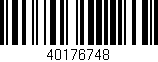 Código de barras (EAN, GTIN, SKU, ISBN): '40176748'