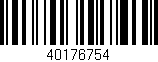 Código de barras (EAN, GTIN, SKU, ISBN): '40176754'