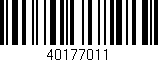 Código de barras (EAN, GTIN, SKU, ISBN): '40177011'