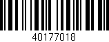 Código de barras (EAN, GTIN, SKU, ISBN): '40177018'