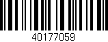 Código de barras (EAN, GTIN, SKU, ISBN): '40177059'
