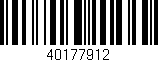 Código de barras (EAN, GTIN, SKU, ISBN): '40177912'