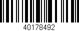 Código de barras (EAN, GTIN, SKU, ISBN): '40178492'