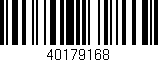 Código de barras (EAN, GTIN, SKU, ISBN): '40179168'
