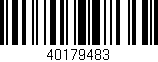 Código de barras (EAN, GTIN, SKU, ISBN): '40179483'