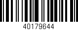 Código de barras (EAN, GTIN, SKU, ISBN): '40179644'