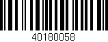 Código de barras (EAN, GTIN, SKU, ISBN): '40180058'