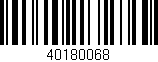 Código de barras (EAN, GTIN, SKU, ISBN): '40180068'