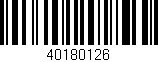 Código de barras (EAN, GTIN, SKU, ISBN): '40180126'