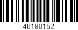 Código de barras (EAN, GTIN, SKU, ISBN): '40180152'