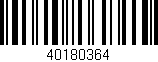 Código de barras (EAN, GTIN, SKU, ISBN): '40180364'