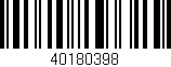 Código de barras (EAN, GTIN, SKU, ISBN): '40180398'