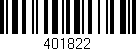 Código de barras (EAN, GTIN, SKU, ISBN): '401822'