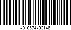 Código de barras (EAN, GTIN, SKU, ISBN): '4018674403146'
