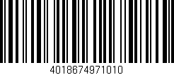 Código de barras (EAN, GTIN, SKU, ISBN): '4018674971010'