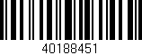 Código de barras (EAN, GTIN, SKU, ISBN): '40188451'