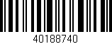 Código de barras (EAN, GTIN, SKU, ISBN): '40188740'