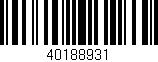 Código de barras (EAN, GTIN, SKU, ISBN): '40188931'