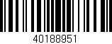 Código de barras (EAN, GTIN, SKU, ISBN): '40188951'