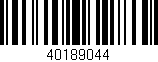 Código de barras (EAN, GTIN, SKU, ISBN): '40189044'