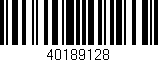 Código de barras (EAN, GTIN, SKU, ISBN): '40189128'
