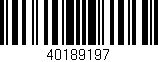 Código de barras (EAN, GTIN, SKU, ISBN): '40189197'