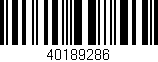 Código de barras (EAN, GTIN, SKU, ISBN): '40189286'